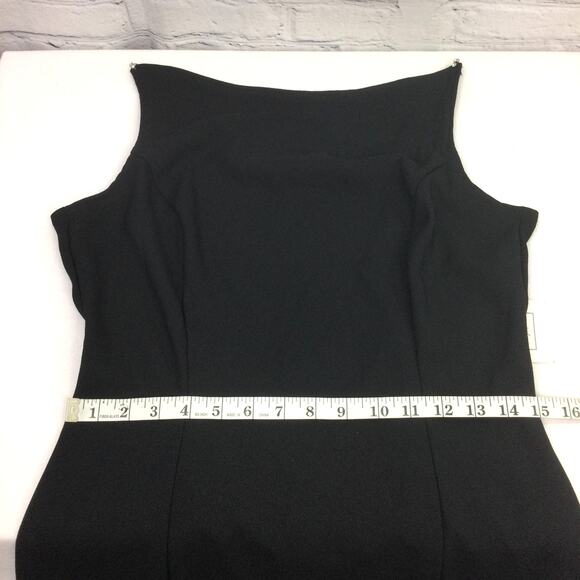 Scott McClintock Women's Black Boatneck Open Back Rhinestone Sleeveless Dress 10 - Picture 9 of 10